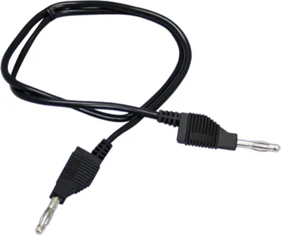 Produktbild von Messleitung McPower, 50cm, schwarz, 1mm², PVC, 2x 4mm Bananenstecker