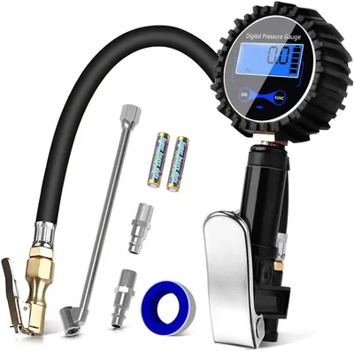 Produktbild von Digitaler Reifendruckmesser - Messbereich: 200 PSI - Für Auto und Fahrrad
