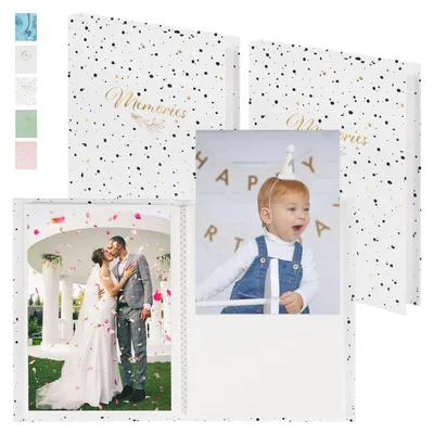 Productafbeelding van Fotoalbum voor 10x15 foto's, 2 stuks, Wit en Zwart