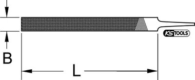 Produktbild von KS TOOLS Feilenblatt 161.0123 250mm 22mm Werkzeugstahl