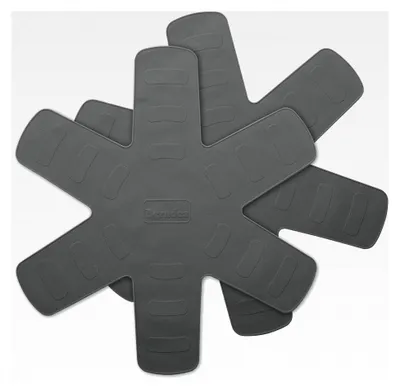 Produktbild von Silikon-Pfannenschutz-Set, 2 Stück, grau, 40 cm Durchmesser, hitzebeständig