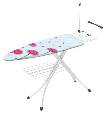Produktbild von Vileda Golden Bügelbrett Verstellbar aus Stahl mit Multifunktionsablagen 126 x 45 cm