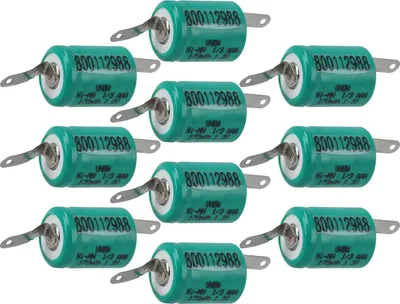 Produktbild von vhbw 10x Akku Ersatz für 1/3AAA für Modellbau (170mAh, 1,2V, NiMH, mit Lötfahne (U))