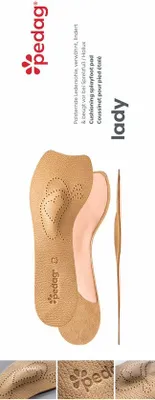 Produktbild von pedag Lady echt Leder Einlgesohlen für Pumps mit Pelotte, Weichpolsterung 37