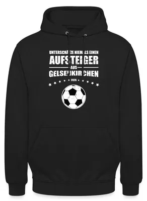 Produktbild von Spreadshirt Schalke Fans Aufsteiger Aus Gelsenkirchen Uni Hoodie, 3XL, Schwarz