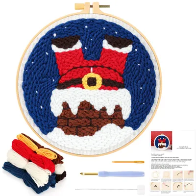 Weihnachts-Punchnadel-Set für Anfänger, bunt, 22x24 cm