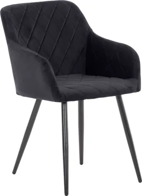 Produktbild von Esszimmerstuhl HLO-CP76 Samt schwarz