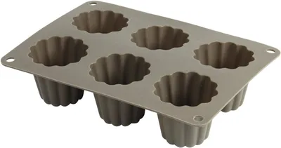 Productafbeelding van Candy 513013 Bakvorm voor taartjes, geschikt voor 6 stuks, siliconen, 20 x 15 x 5 cm, grijs