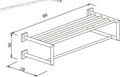 Produktbild von Dietsche Handtuchablage chrom Quaruna 75 x 110 75 x 110, 754110