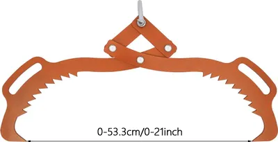 Produktbild von Forstzange zum Stammziehen - Holzrückezange 53 cm - 700 kg Tragkraft - Schwerer Stahl - Für Baumstämme - Orange
