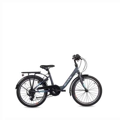 Produktbild von 20 Zoll Kinderfahrrad, 6-Gang, Mädchenfahrrad, S’COOL chiX, ab 6–9 Jahre, 115–130 cm, Dunkelgrau/Türkis