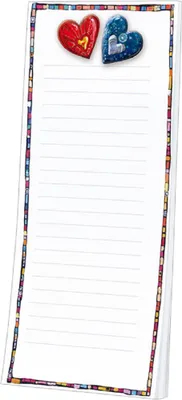 Produktbild von Magnet Notizblock Herzen, Kühlschrankmagnete Kühlschrankmagnet Herz Liebe