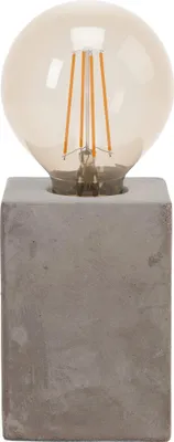 Produktbild von EGLO Tischlampe Prestwick, Tischleuchte Vintage, Industrial, Retro, Nachttischlampe aus Beton in Grau, Lampe mit Schalter, E27 Fassung