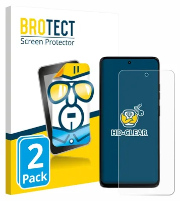 Produktbild von 2x Für Motorola Moto G56 Schutzfolie BROTECT Displayschutz Display Schutz Folie Klar Transparent