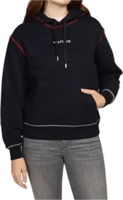 Zdjęcie produktu dla Bluza damska Tommy Hilfiger Mdrn Reg Gbl Stp kangurka klasyczna S