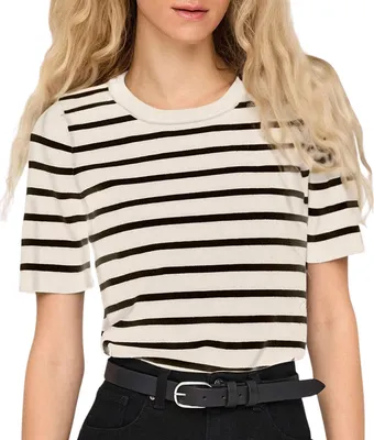 Produktbild von Only T-Shirt Damen ONLFIE 2/4 PULLOVER CC KNT beige/schwarz S