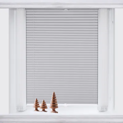 Produktbild von Plissee Klemmfix ohne Bohren 130x150cm Hellgrau Sonnenschutzrollo Verspannt Blickdicht Lichtschutz Faltrollo Jalousie Rollos für Fenster und Tür