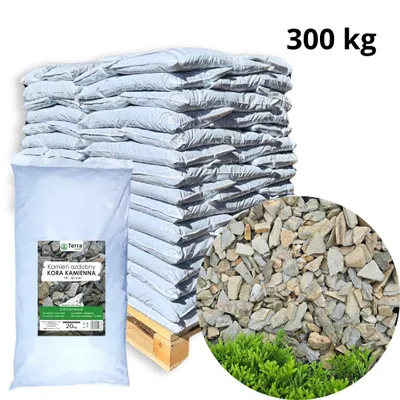 Zdjęcie produktu dla Kora kamienna 18–30 mm 300 kg (15x20 kg) – dekoracja rabat i ściółka ogrodowa Feniks TERRA ogród