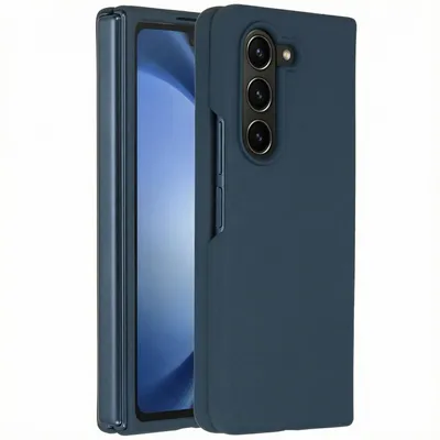 Imagen del producto de Funda Trasera de Silicona Líquida para Samsung Galaxy Z Fold 5 - Azul oscuro