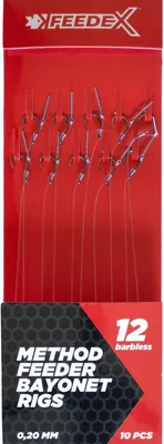 Zdjęcie produktu dla Przypony Bezzadziorowe Feedex Method Feeder Bayonet Rigs Barbles R. 12
