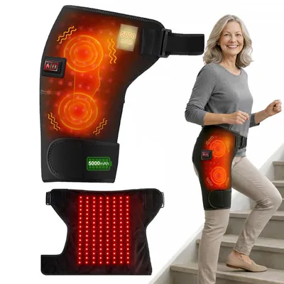 Produktbild von Kabelloses Hüftmassagegerät mit Rotlicht, 5000mAh Akku, Heizfunktion, Schmerzlinderung, Kollagenförderung, für Frauen, Geschenkidee