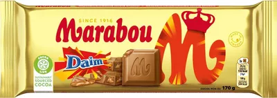 Produktbild von Marabou Milchschokolade Daim Tafel mit Mandelkaramell Packung 170g