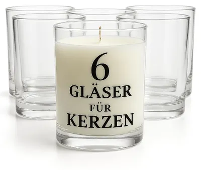 Productafbeelding van Glasmark KROSNO 1992 - Set van 6 kaarsglazen. Glazen voor het maken van kaarsen
