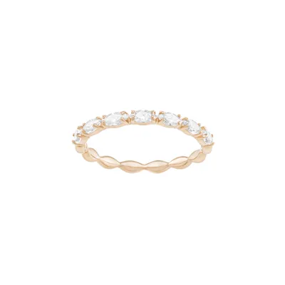 Produktbild von Swarovski Vittore Marquise Ring, Weiss, Rosé Vergoldung Gr. 60