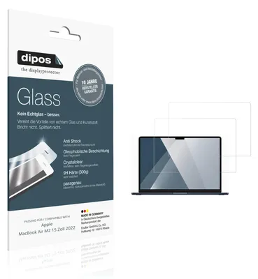 Immagine prodotto di 2x Pellicola Protettiva per Apple MacBook Air M2 15 Pollici 2022 Protezione Vetro Flessibile 9H dipos