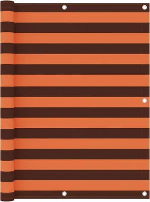 Image de Paravent de balcon 125x500 cm tissu oxford orange et marron