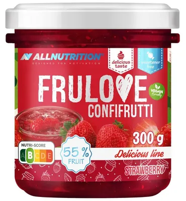 Produktbild von ALLNUTRITION FRULOVE Confifrutti Strawberry 300g Erdbeermarmelade 55% Früchten
