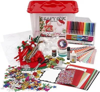 Produktbild von Creativ Company Hobbybox rot mit kreativen Materialien