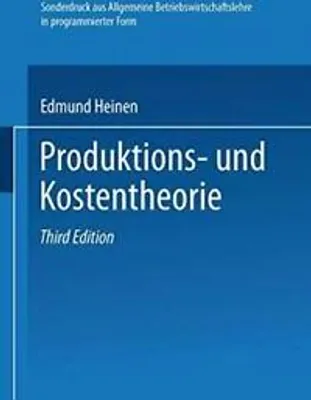 Obrázek produktu pro Produktions- und Kostentheorie
