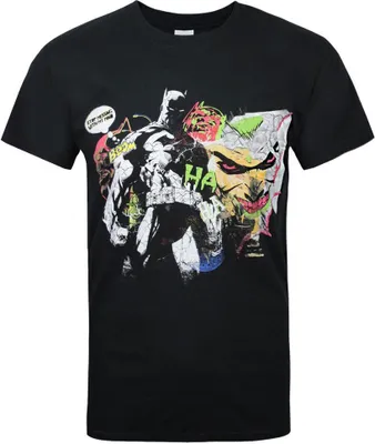 Produktbild von Batman offizielles Herren Joker Graffiti T-Shirt NS4898 (M) (Schwarz)
