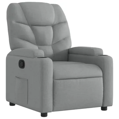 Immagine prodotto di vidaXL Poltrona relax in tessuto grigio chiaro