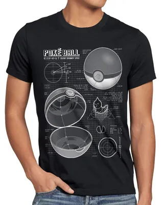 Produktbild von A.N.T. Mosterball Blaupause Herren T-Shirt monster spiel online