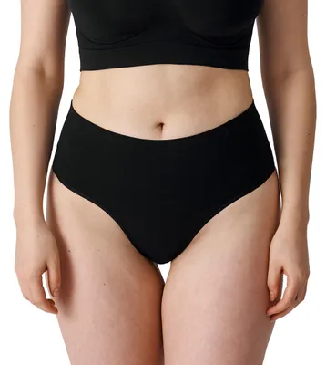 Produktbild von Snocks Shaping Tanga - Shapewear Damen mit mittlerer Kompression, atmungsaktiv, elastisch - Gr. XL - Bauchweg Unterhose, Miederhose - Schwarz