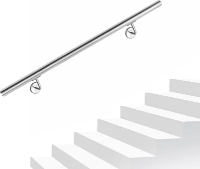 Obrázok produktu pre YARDIN 80 cm zábradlie z nehrdzavejúcej ocele zábradlie na stenu zábradlie z nehrdzavejúcej ocele zábradlie na schodisko zábradlie na stenu s držiakmi na stenu pre schody, balkón, zábradlie