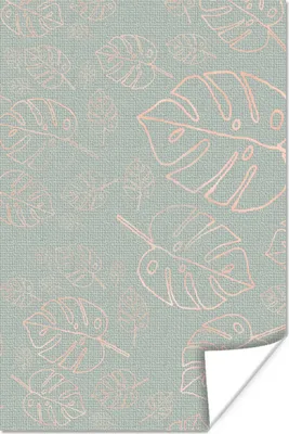 Produktbild von MuchoWow® Poster Muster - Blau - Rosa 60x90 cm - Wanddekoration