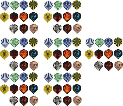 Produktbild von 77pcs Dart Flüge langlebige Haustier Ersatzfeder Federschwanzflügel für Stahlspitze Weiche Darts