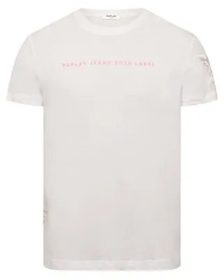 Produktbild von Replay - "Label" T-Shirt für Damen, Baumwolle GT14836 (M) (Weiß)