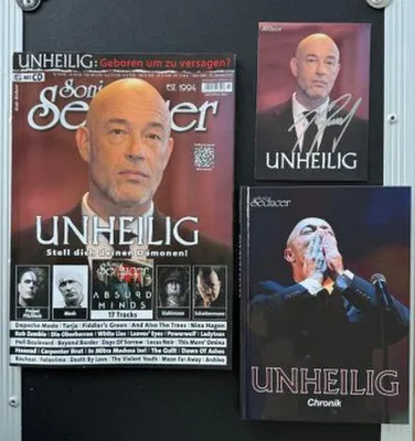 Immagine prodotto di Unheilig signierte Fotokarte + Chronik-Buch + Sonic Seducer 03/2026 Liebe Glaube Monster
