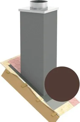Produktbild von Furado F Stülpkopf 150cm lackiert RAL 8016 Innenmaß 19x19cm Außenmaß 29x29cm glänzend