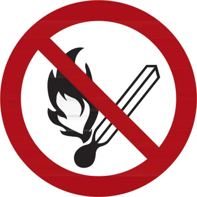 Produktbild von Verbotszeichen Feuer, offenes Licht und Rauchen verboten, Typ: 02600