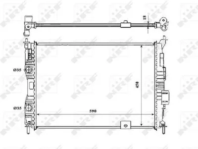 Produktbild von NRF 53846 Kühler Wasserkühler Motorkühler für NISSAN Qashqai / Qashqai +2 I (J10, NJ10)