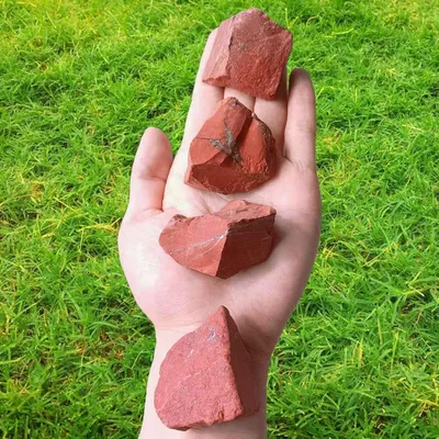 Image de Jaspe rouge, galets, 4 pièces, pierres naturelles, pierres de bien-être, 4,5-5 cm