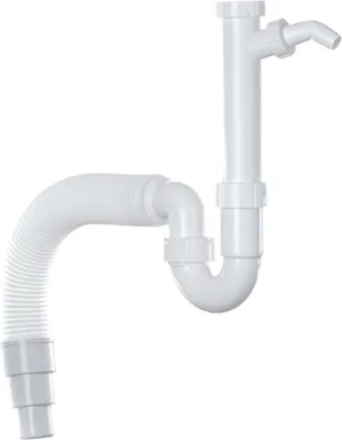 Produktbild von FRANKE Siphon 1 1/2 Zoll flexibel mit 40 und 50 mm Abgang / Geruchsverschluss / Zubehör / Abflussverbindung