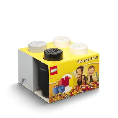 Produktbild von LEGO Aufbewahrungsboxen Multi-Pack schwarz, weiß, grau – 3 Stück