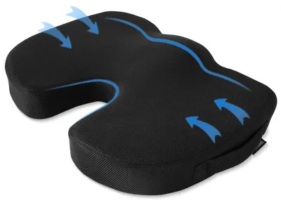 Obrázek produktu pro Ergonomická sedací podložka z paměťové pěny, vhodná do kanceláře i do auta