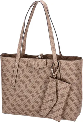 Produktbild von GUESS Damen Schultertasche Eco Brenton Latte Logo
